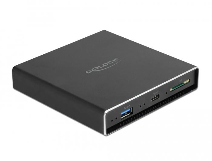 Delock Eksternt Kabinet til 2,5″ SATA HDD / SSD med ekstra USB - Delock
