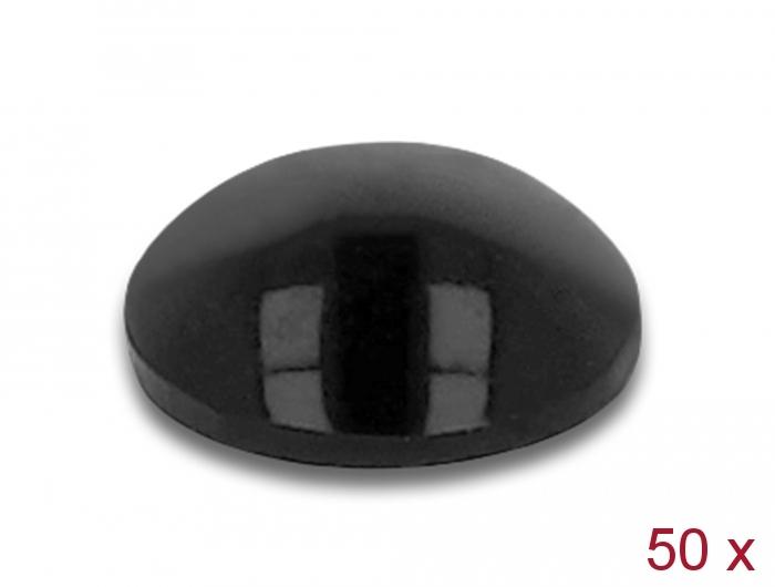 Delock Gummifødder runde selvklæbende 10 x 3 mm 50 stk. sort