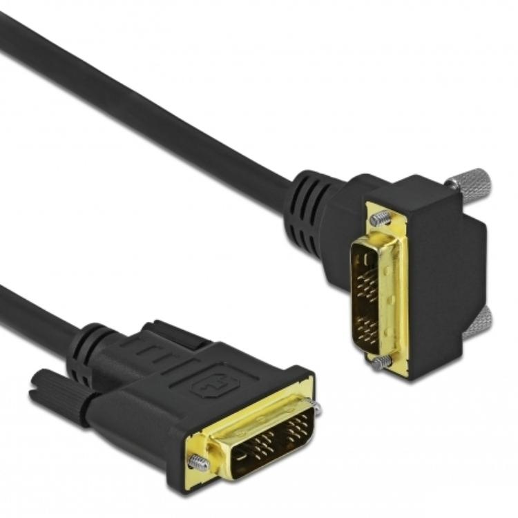 Delock DVI-kabel 18+1 stik til 18+1 stik vinklet 3 m - Delock