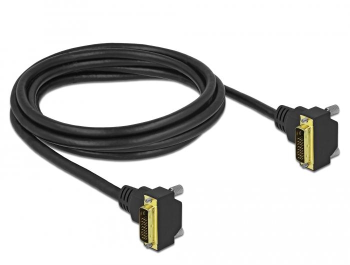 Delock DVI-kabel 24+1 stik gevindet til 24+1 stik gevindet 2 m - Delock