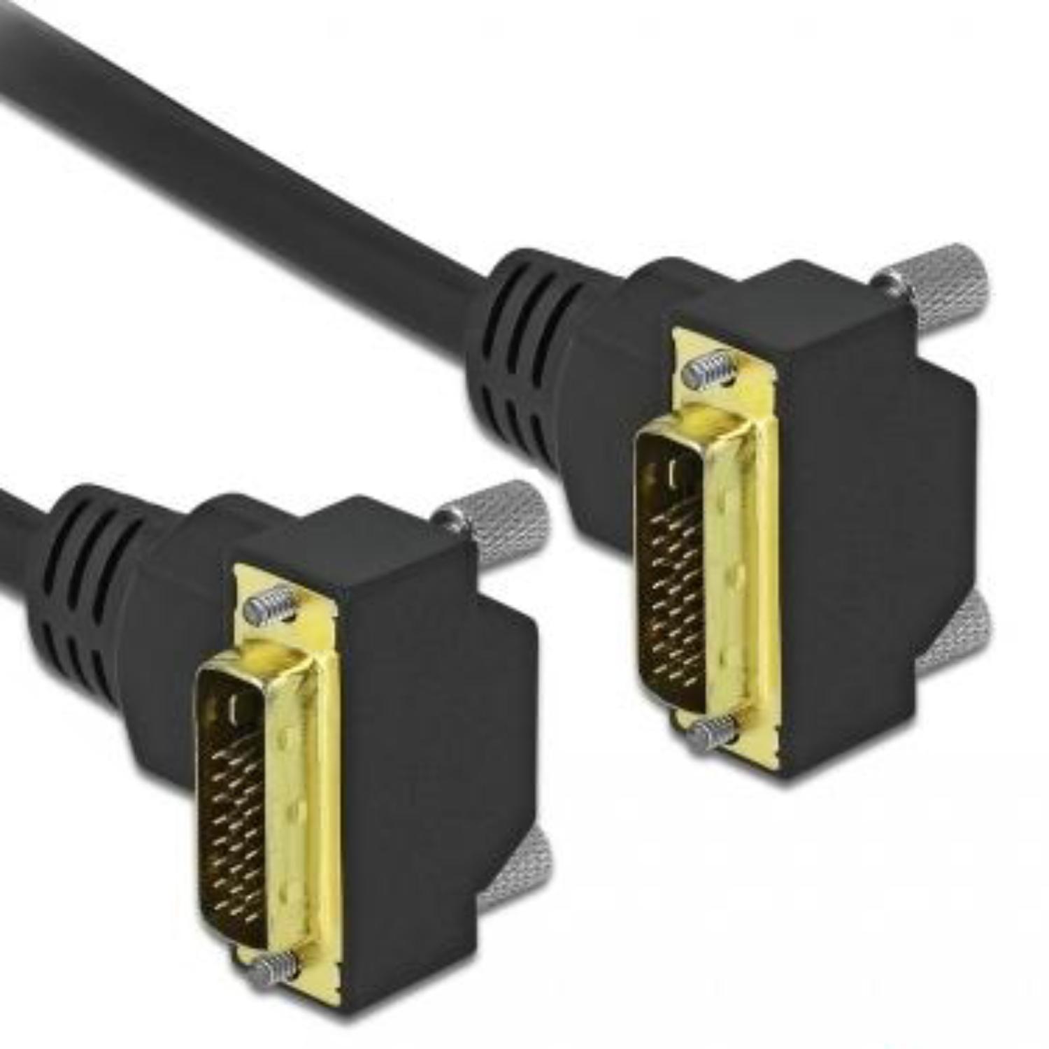 Delock DVI-kabel 24+1 stik gevindet til 24+1 stik gevindet 2 m - Delock