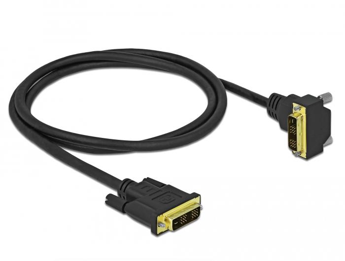 Delock DVI-kabel 18+1 stik til 18+1 stik vinklet 2 m - Delock
