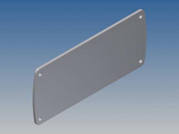 ALUMINIUMPANEL TIL TEKAM 3 SILVER 105,77 x 45,8 x 2 mm - Teko