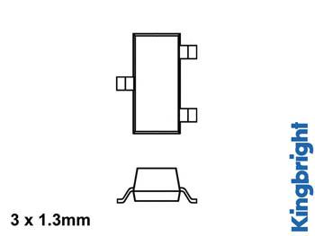 KM 23SGC F OVERFLADEMONTAGE LED GRØN VANDKONTROL 5-12mcd - Kingbright