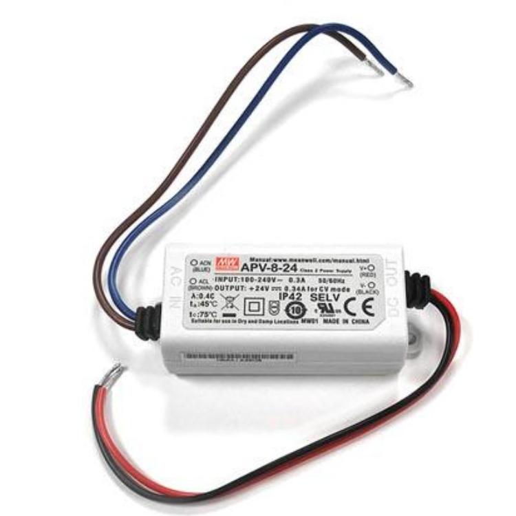 SWITCHING-STRØMFORSYNING - ENKELT UDGANG - 8 W - 24 V