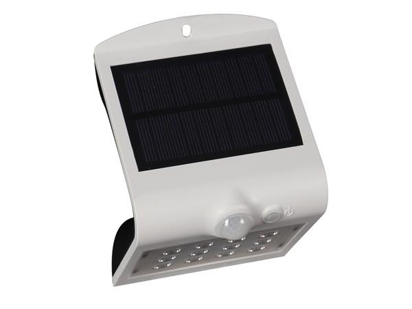 LED-LAMPE MED SOLENERGI OG PIR-SENSOR - 1,5 W - HVID - Perel