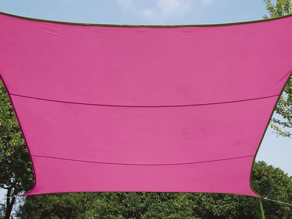 SOLSEJL - REKTANGULÆR - 2 x 3 m - FARVE: FUCHSIA - Perel