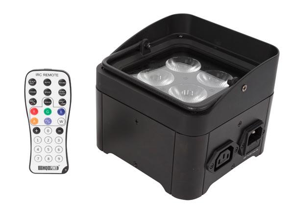 LED-GULV / TRUSS-SPOT - 4 x 4 W RGB-UV - SORT - HQ-Power