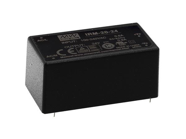 MEAN WELL - NETDEL - 1 UDGANG - 20 W - INDKAPSLING - 24 V - Mean Well