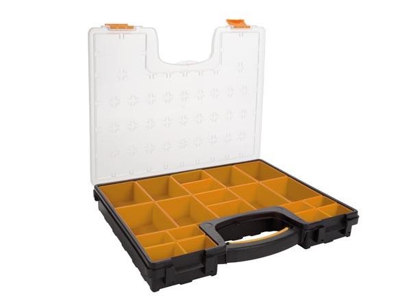 PLASTIK-SORTERINGSBOKS MED AFTAGELIGE FAG - 420 x 335 x 65 mm - Perel