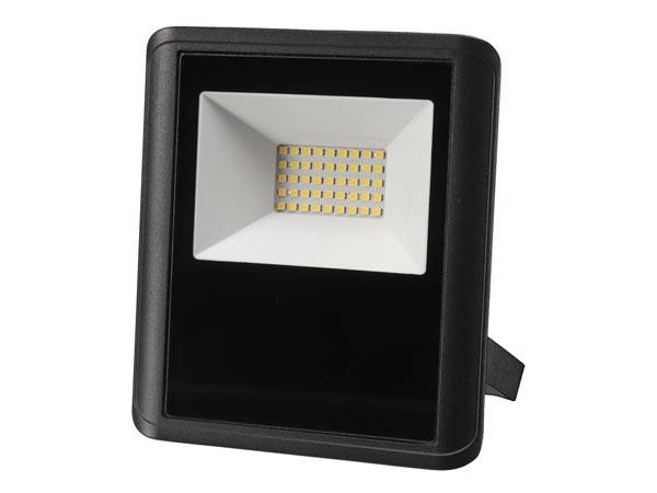 LED UDENDØRSSTRÅLER 30 W, NEUTRALHVID SORT - Perel