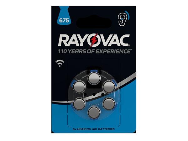 RAYOVAC ZINKLUEFT KNOPCELLE 1,45 V 630 mAh 4600.745.416 (6 stk./bl.) - Varta