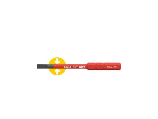 Wiha Bit slimBit electric sporskruetrækker (34580) 4,0 mm x 75 mm - WIHA
