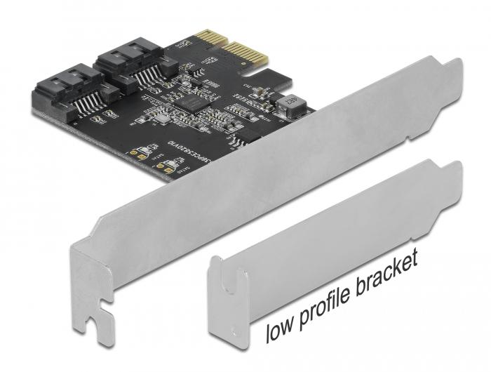 Delock 2-ports SATA PCI Express-kort Low Profile Formfaktor - Delock