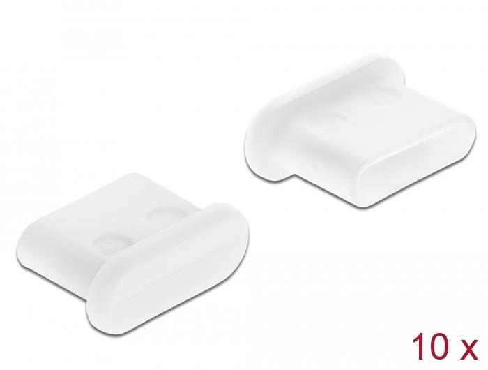 Delock støvbeskytter til USB Type-C™ stik uden håndtag 10 stk. hvid - Delock
