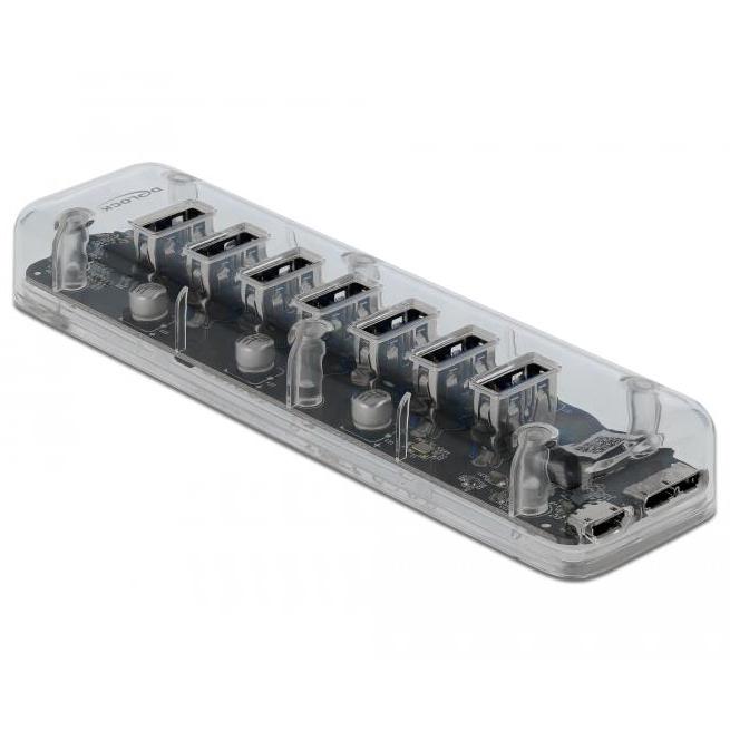USB A + micro B hub - 7 porte - Delock