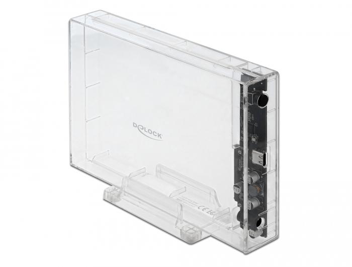 Delock Eksternt kabinet til 3,5″ SATA HDD med USB Type-C™-stik - Delock
