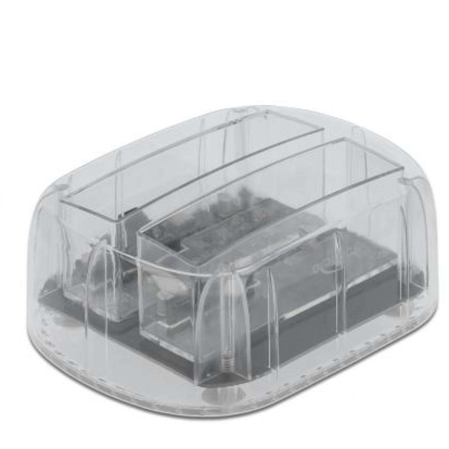 Delock USB Type-C™ Dockingstation til 2 x SATA HDD / SSD transparent - Delock