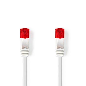 CAT6 UTP-Netværkskabel Flad RJ45 Male - RJ45 Male 5,0 m Hvid