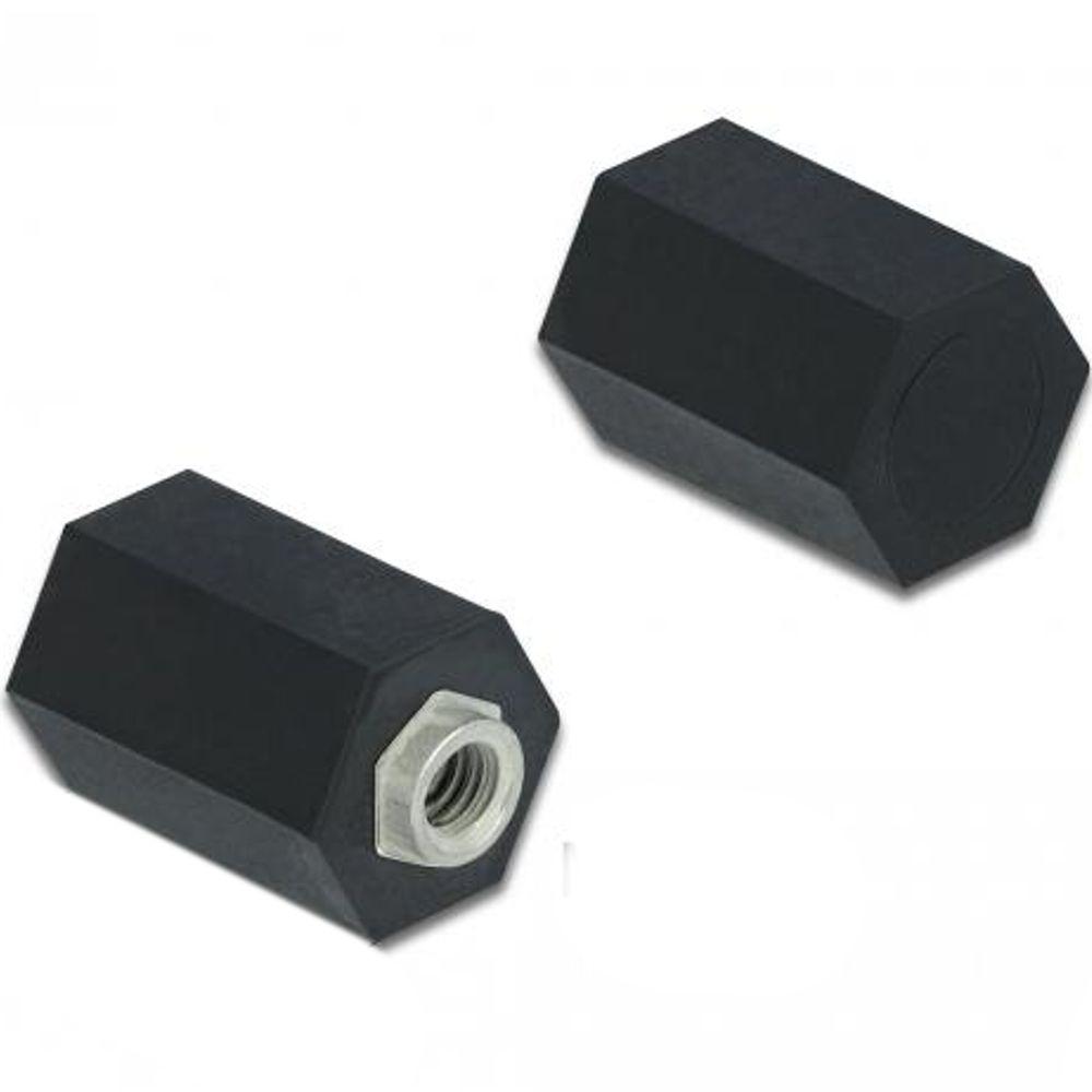 Delock afstandsholder M2,5, sekskant, indvendig, 10 mm sort 4 stk - Delock