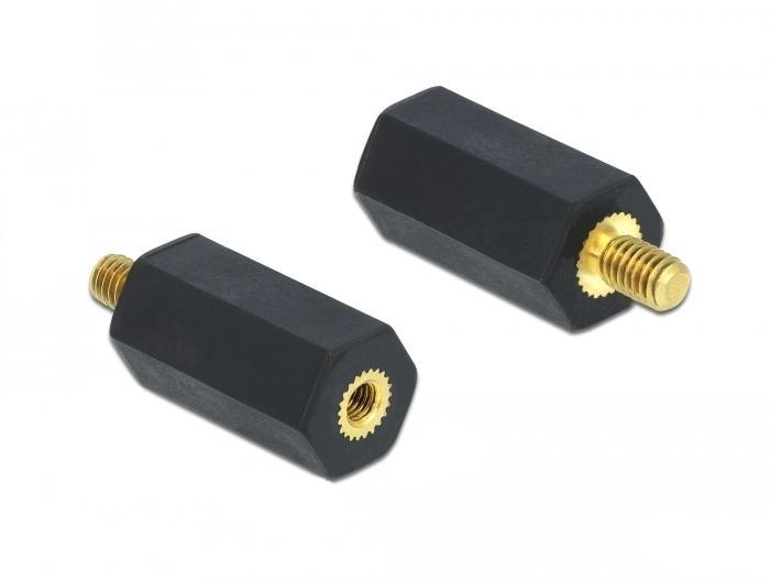 Delock afstandsholder M4 x M3, sekskant, indvendig/udvendig, 20 mm sort 4 - Delock