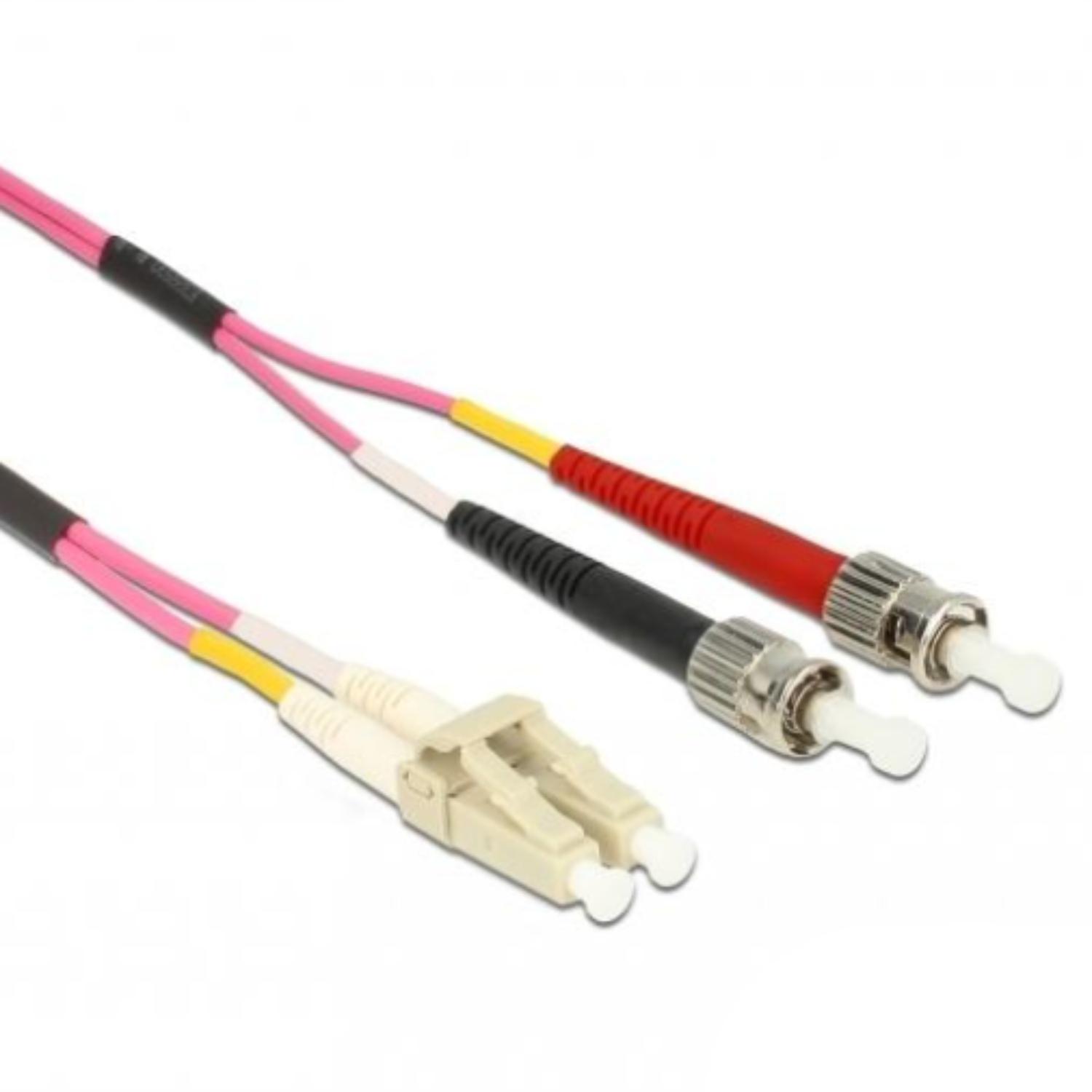 Delock Kabel Fiberoptik LC til ST Multimode OM4 0,5 m - Delock