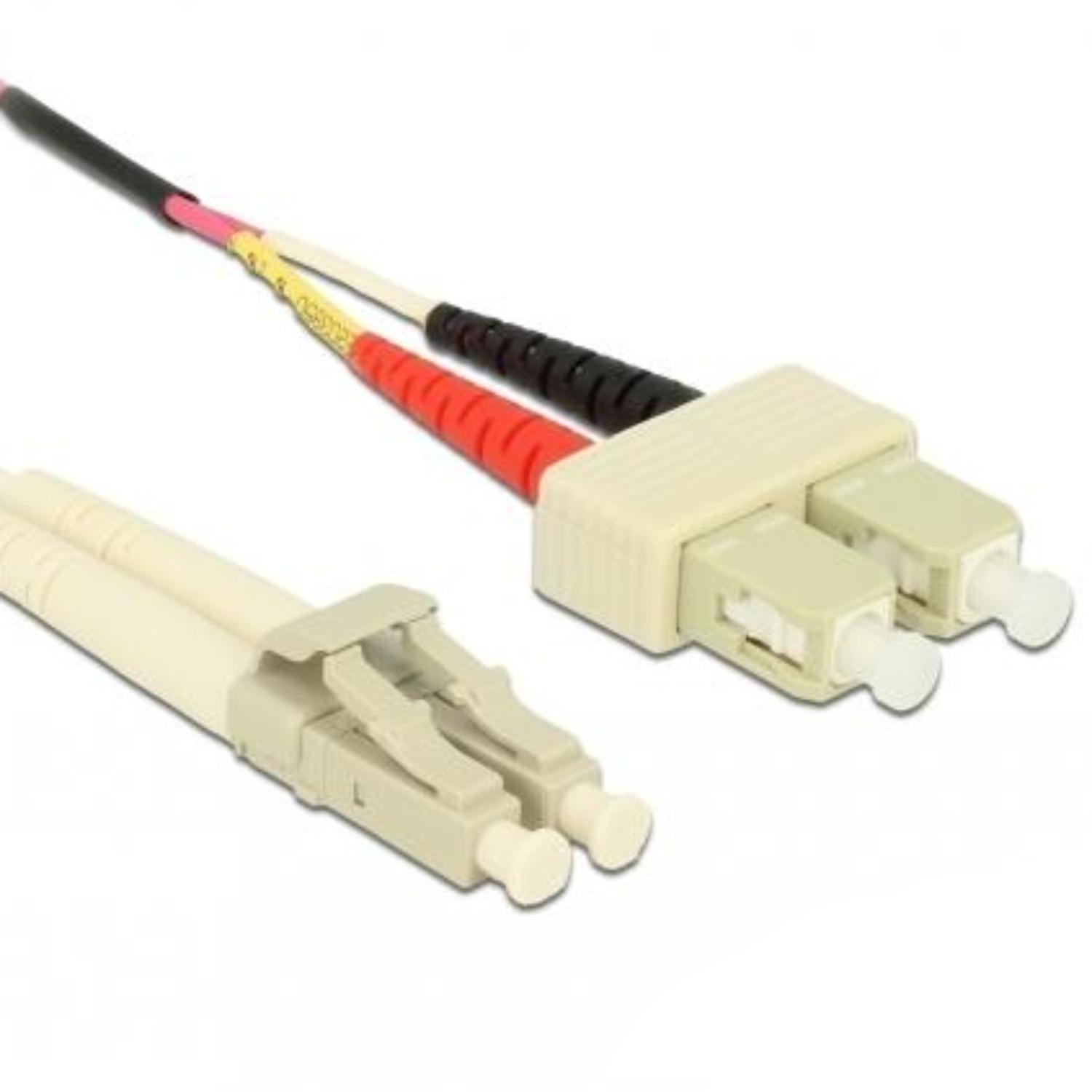 Delock Kabel Fiber LC til SC Multimode OM4 0,5 m - Delock