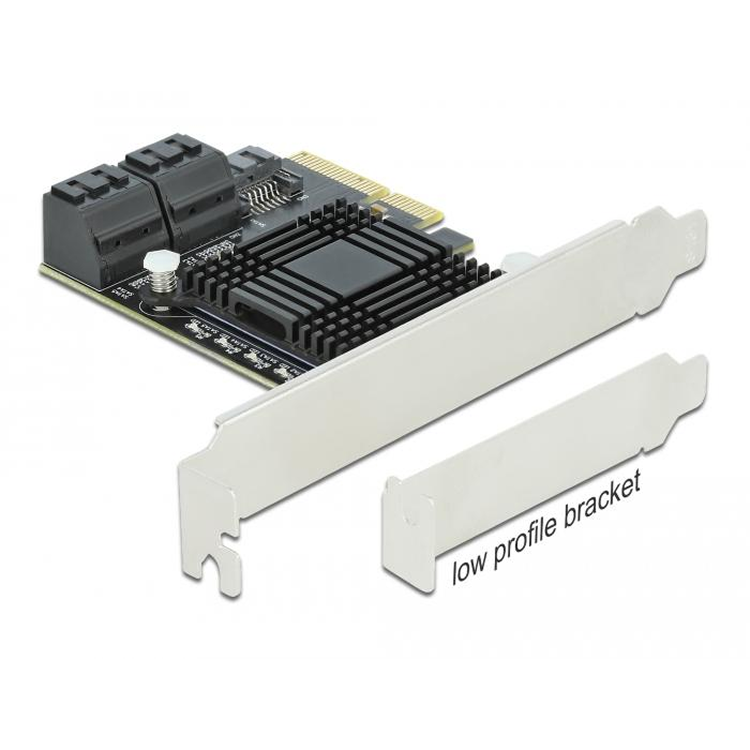 Delock 5-ports SATA PCI Express x4 kort - Lav profil - Delock