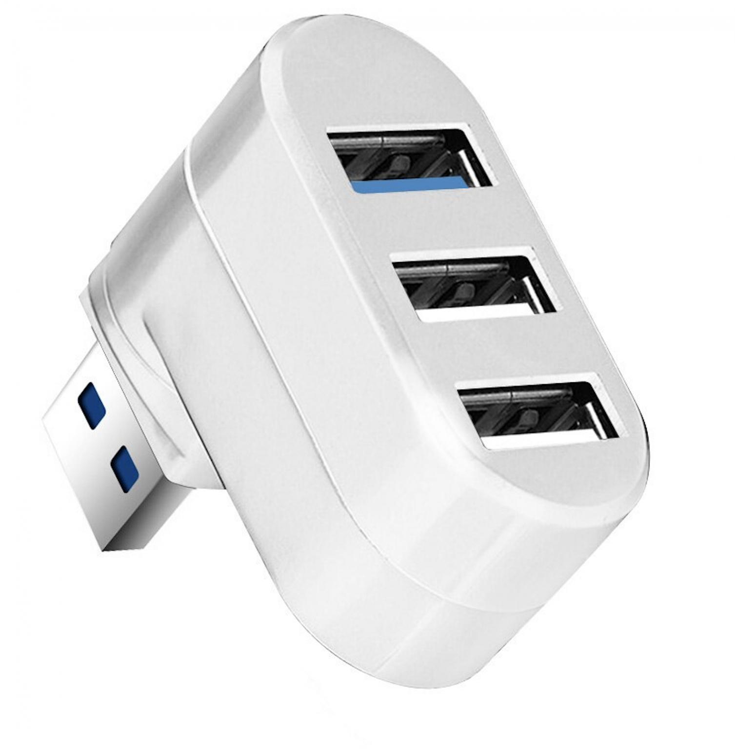 Draagbar USB A hub med 3 porte og USB 3.2 Gen 1