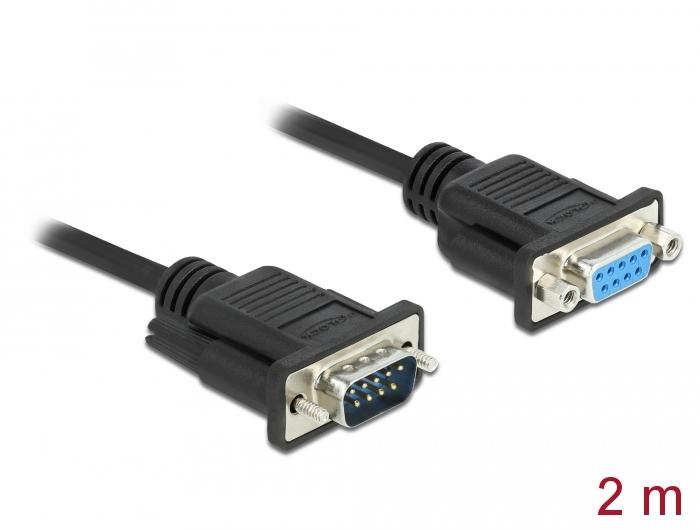 Delock Seriell Kabel RS-232 Sub-D9 Stik til Hun 2 m - Delock