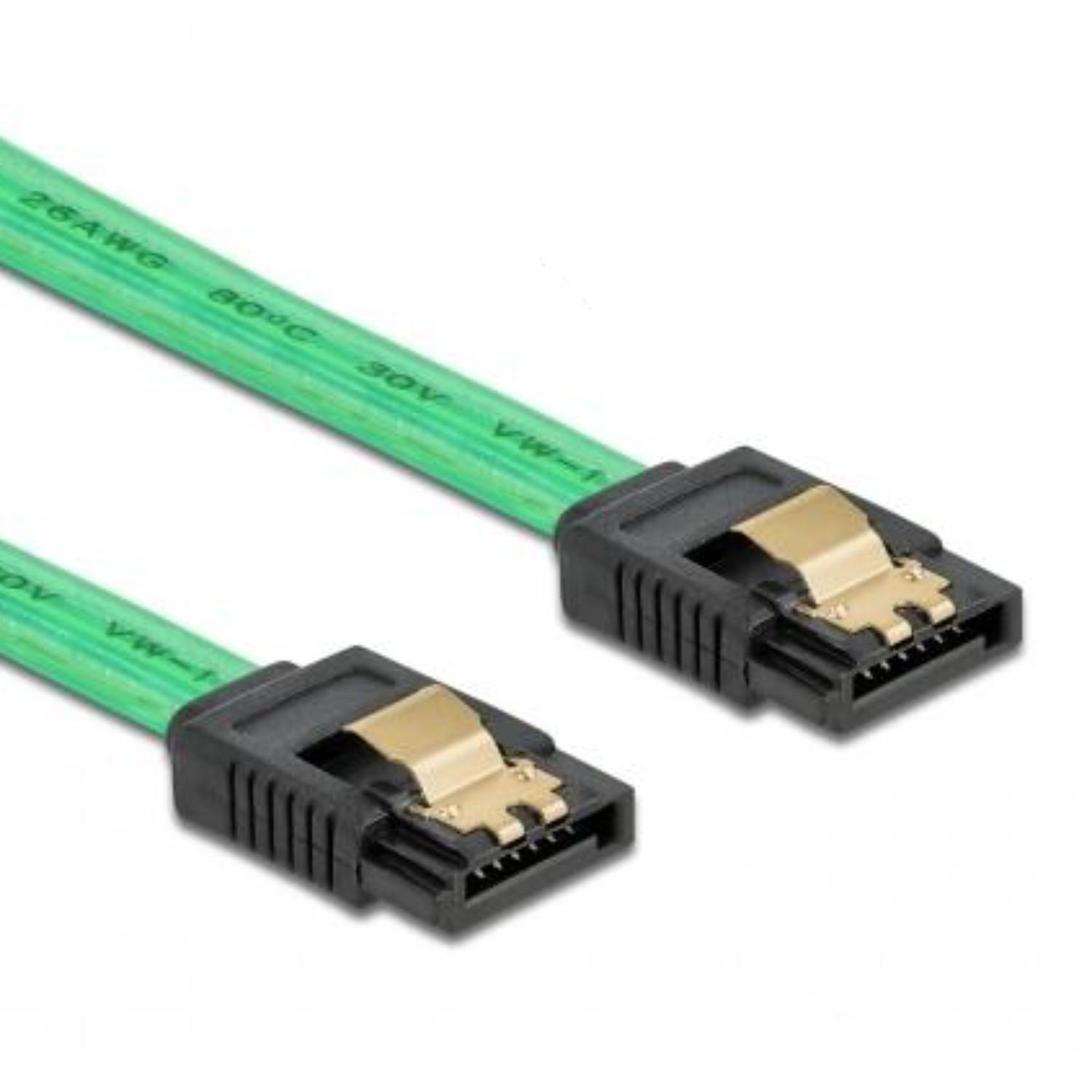Delock SATA 6 Gb/s Kabel UV-Lys grøn 20 cm - Delock