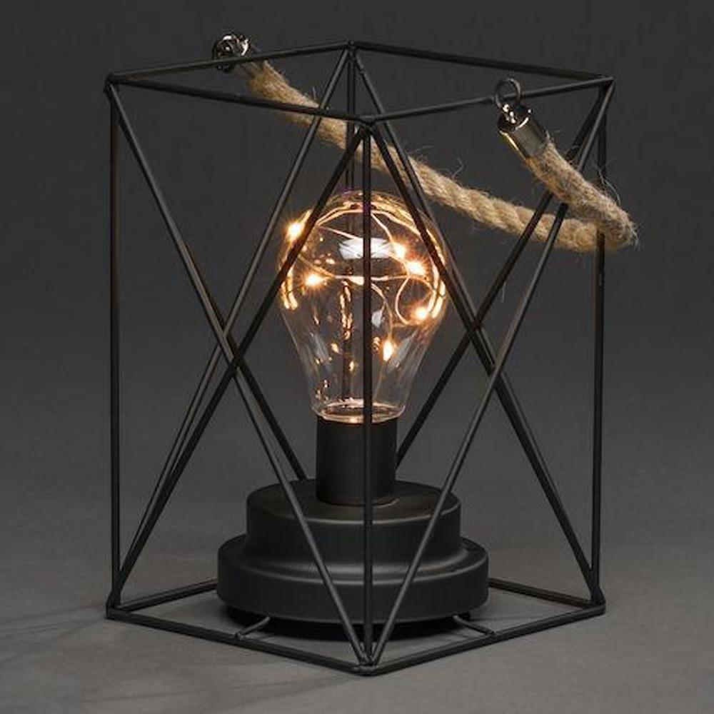 Juledekoration - led-julelys indendørs - 9 lys - 19 x 12 cm - ekstra varm hvid - 3x AA