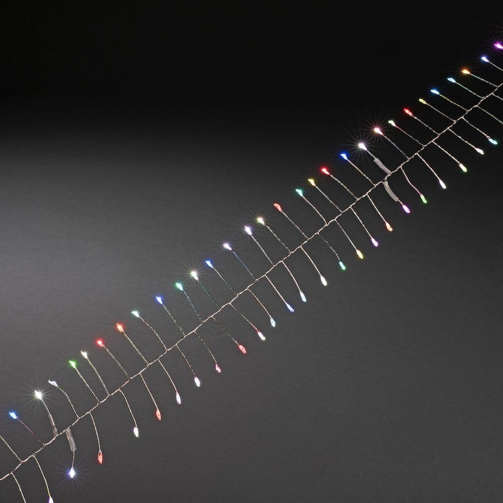 Klyngebelysning - led-julelys udendørs og indendørs - 360 lys - 4,3 meter - RGB