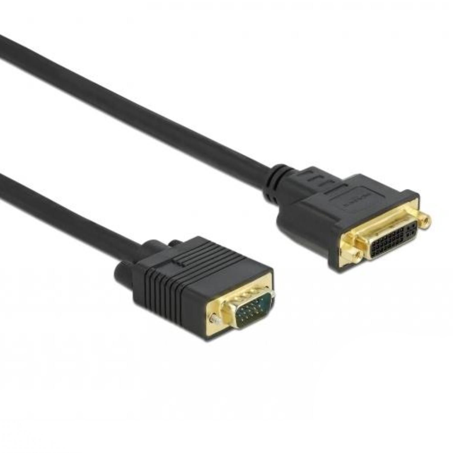 Delock Kabel DVI 24+5 hun til VGA stik 2 m - Delock