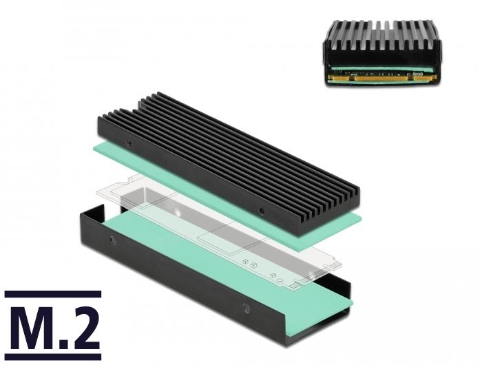 Delock Køler til M.2 SSD 2280 sort - Delock