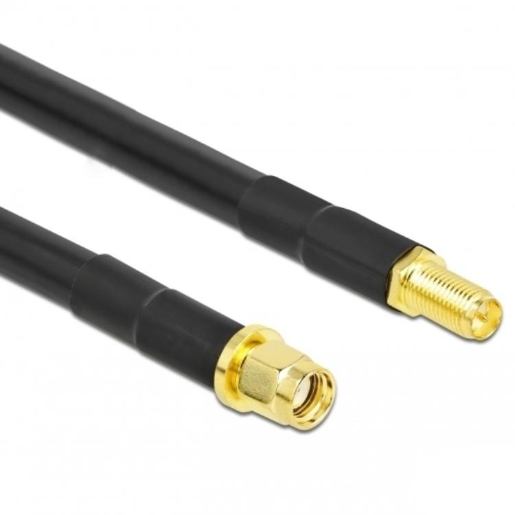 Delock Antennekabel RP-SMA Stik til RP-SMA Stikkontakt LMR/CFD300 1 m low lo - Delock