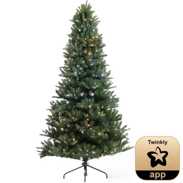 Twinkly juletræ - led julelys indendørs - 250 lys - 1,5 m x 91 cm - grøn