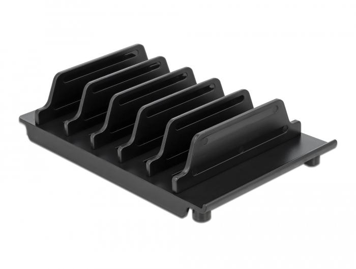 Delock Enhedsstand til 6 Tablets eller Smartphones sort - Delock