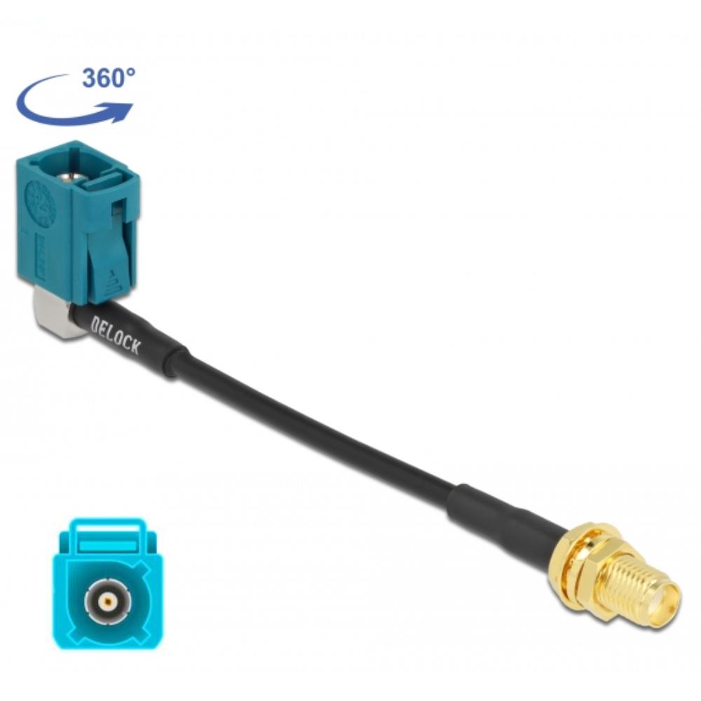 FAKRA Z 90 til SMA bulkhead antennekabel - 50 Ohm - Delock