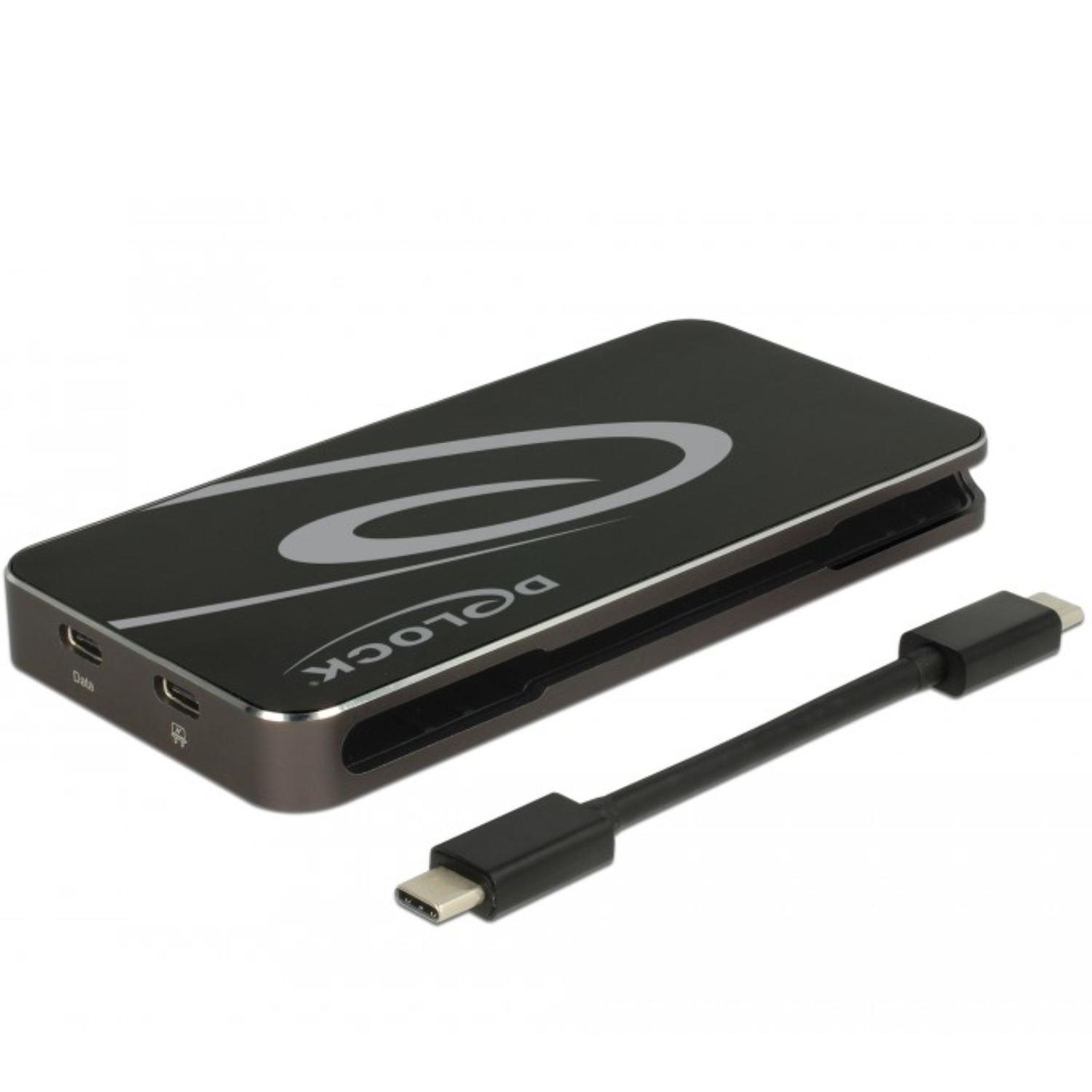 Delock USB Type C™ 3.2 Dockingstation 4K HDMI + DP / 1080p VGA, USB Hub - Delock