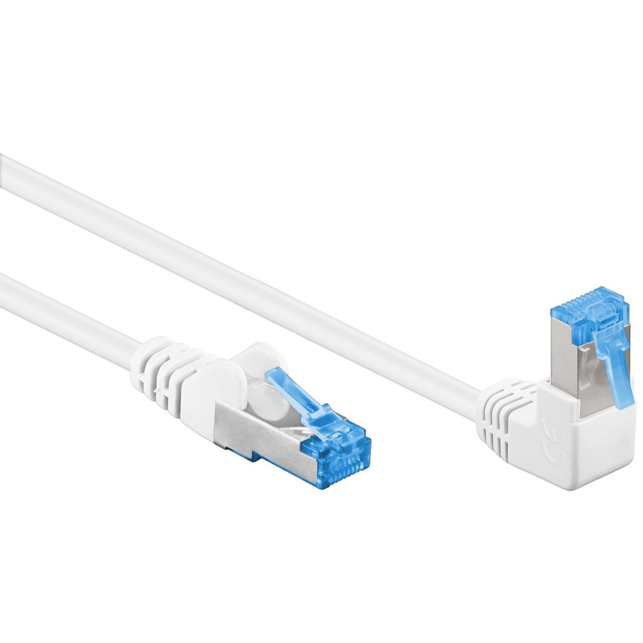 S/FTP-netværkskabel Cat 6a vinklet - Goobay