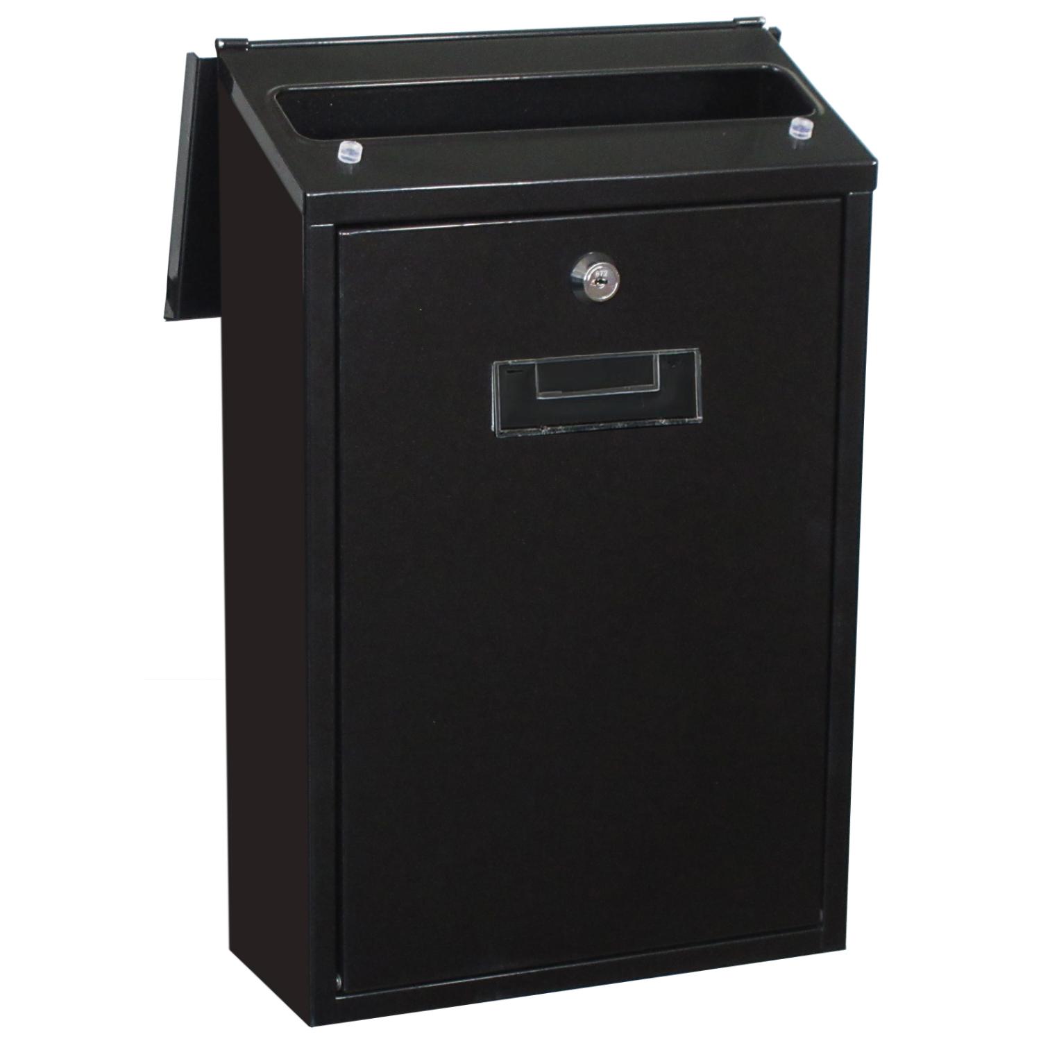 Brevkasse sort - 39,5 x 27 x 10 cm - Able & Borret