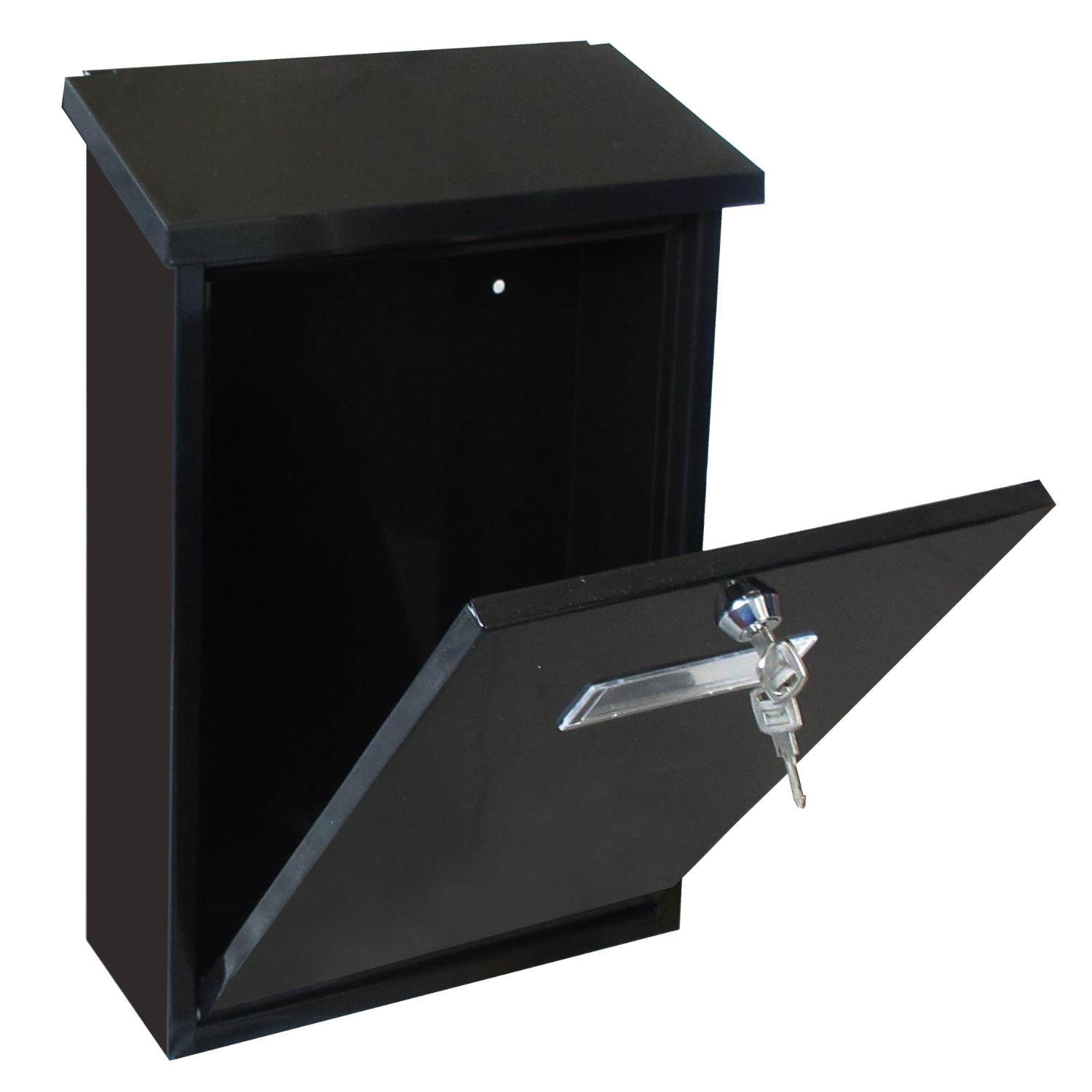 Brevkasse sort - 39,5 x 27 x 10 cm - Able & Borret