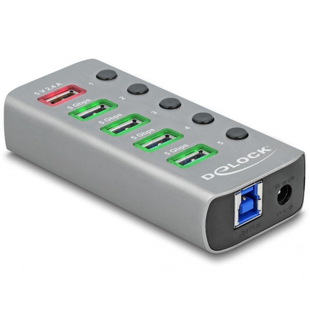 USB A hub - 5 poorten - Delock