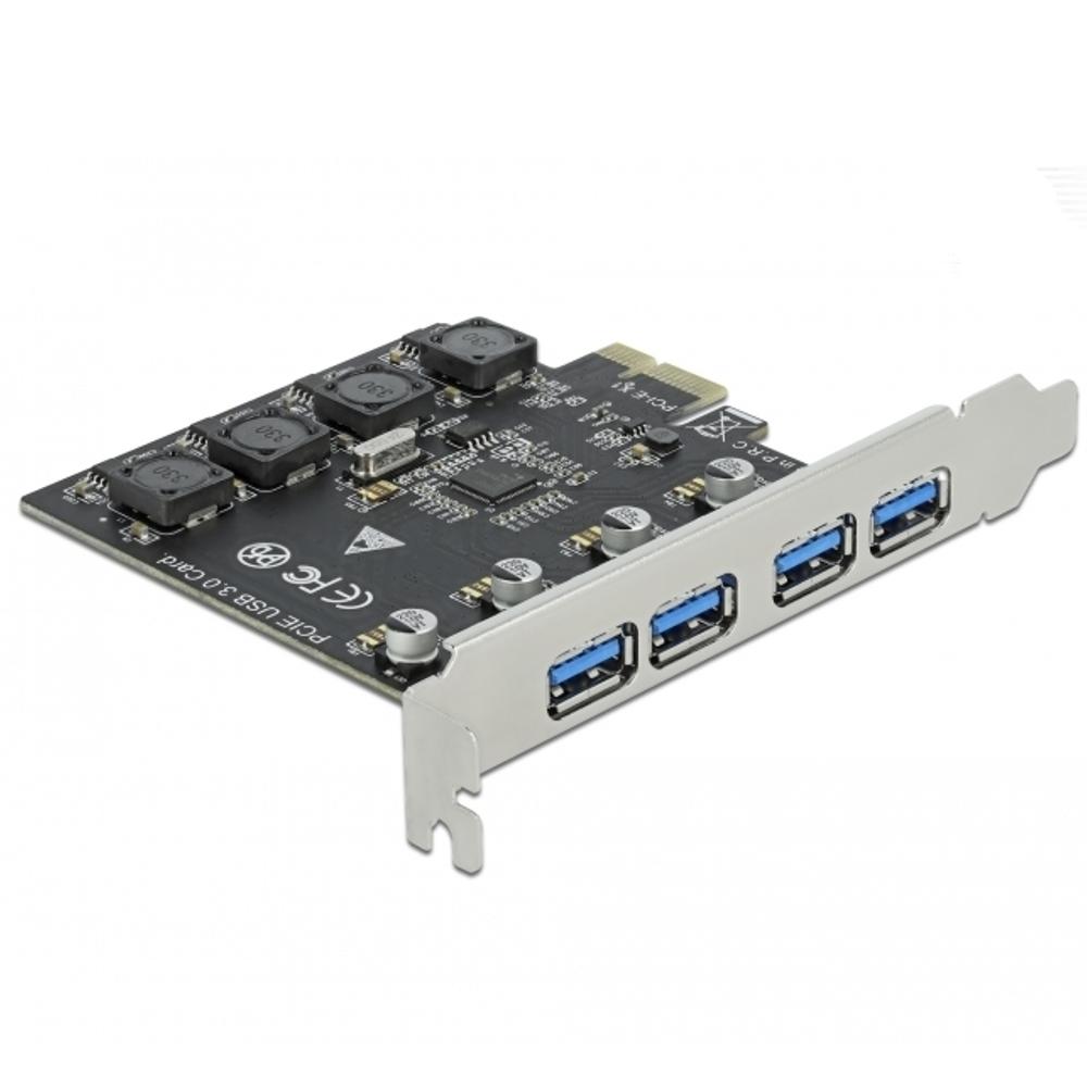 Delock PCI Express x1 kort til 4 x ekstern USB type-A port SuperSpeed USB - Delock