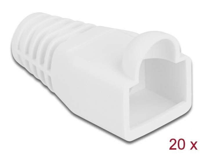 Delock Kabelaflastning til RJ45 stik hvid 20 stk. - Delock