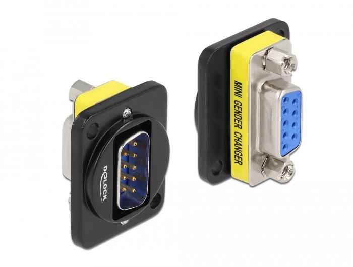 Delock D-type modul DB9 stikprop til DB9 hunsocket - Delock