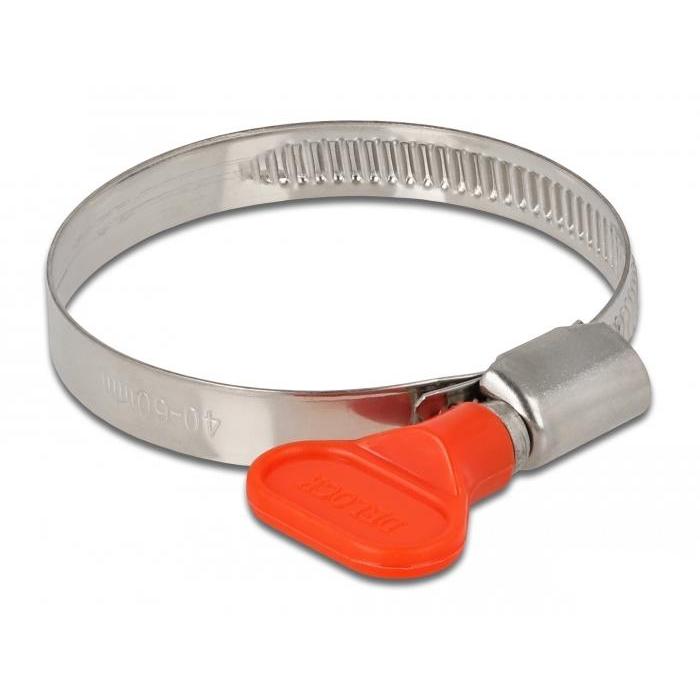 Delock Slangeschelle med vingemøtrik 40 - 60 mm 10 stk
