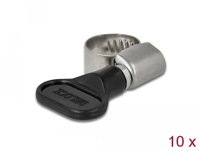 Delock Slangeschelle med vingemøtrik 8 - 12 mm 10 stk - Delock