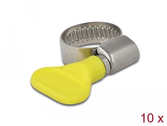 Delock slangeklemme med vingemøtrik 13 - 19 mm 10 stk - Delock
